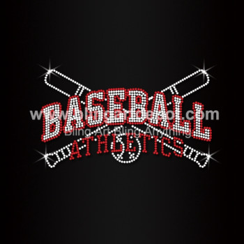 Baseball Athletics Rhinestone Iron On Transfers